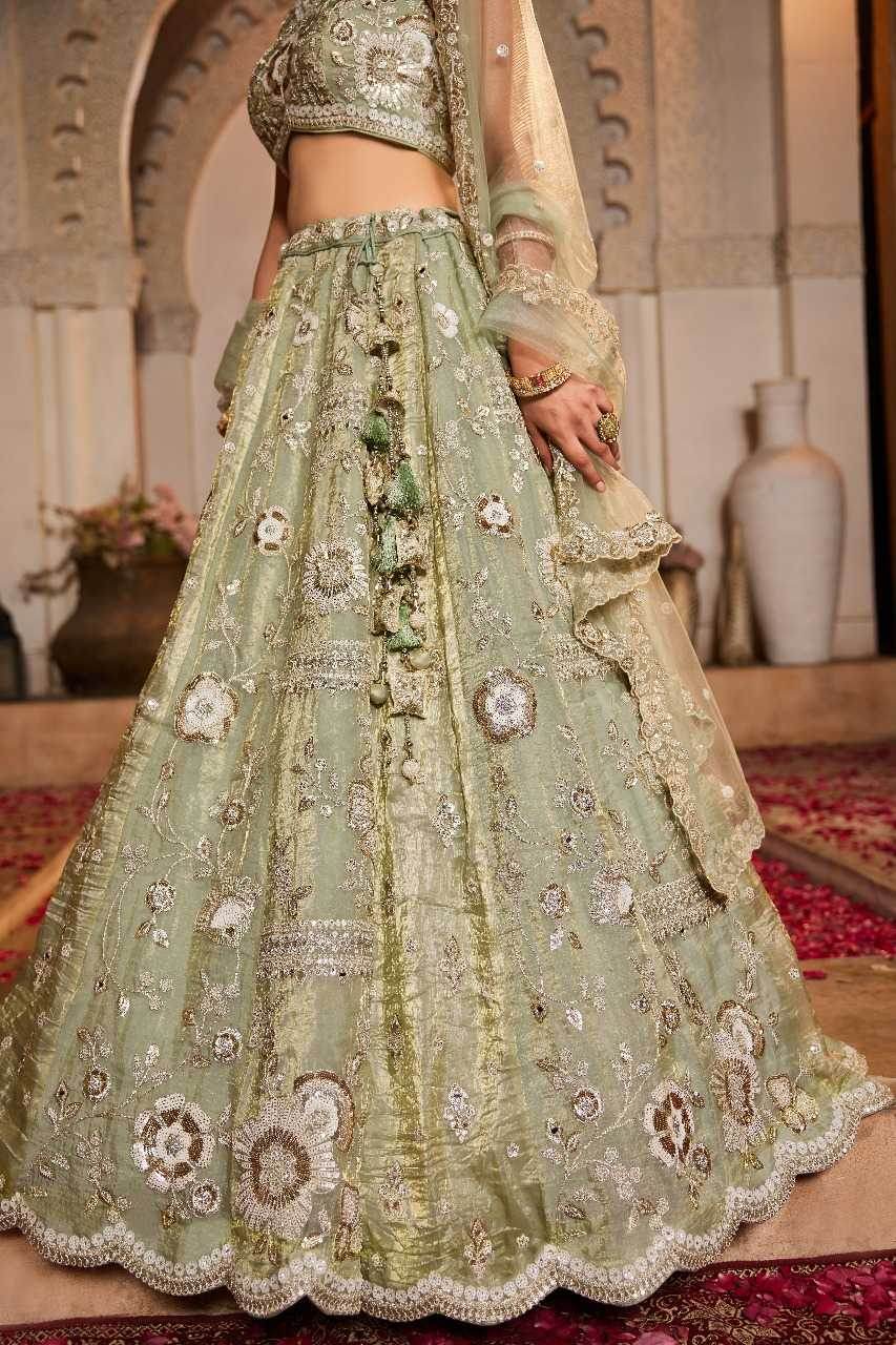 Tissue Embroidered Lehenga - MYLUXURY LANE ENTERPRISE